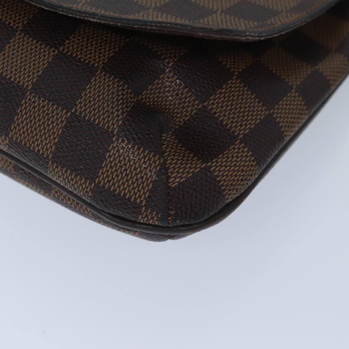 LOUIS VUITTON Damier Ebene Musette Tango Shoulder Bag N51301 LV Auth 69876