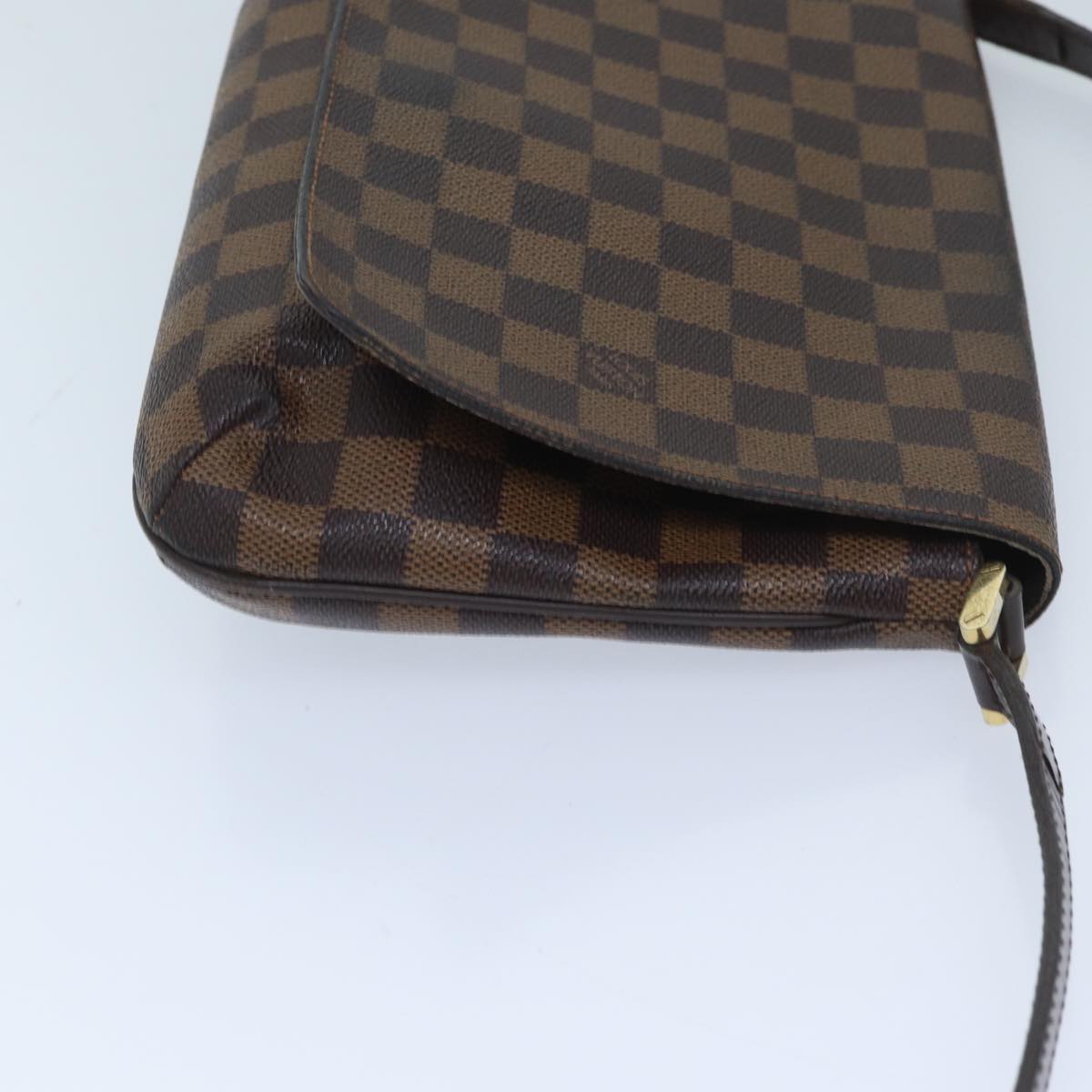 LOUIS VUITTON Damier Ebene Musette Tango Shoulder Bag N51301 LV Auth 69876