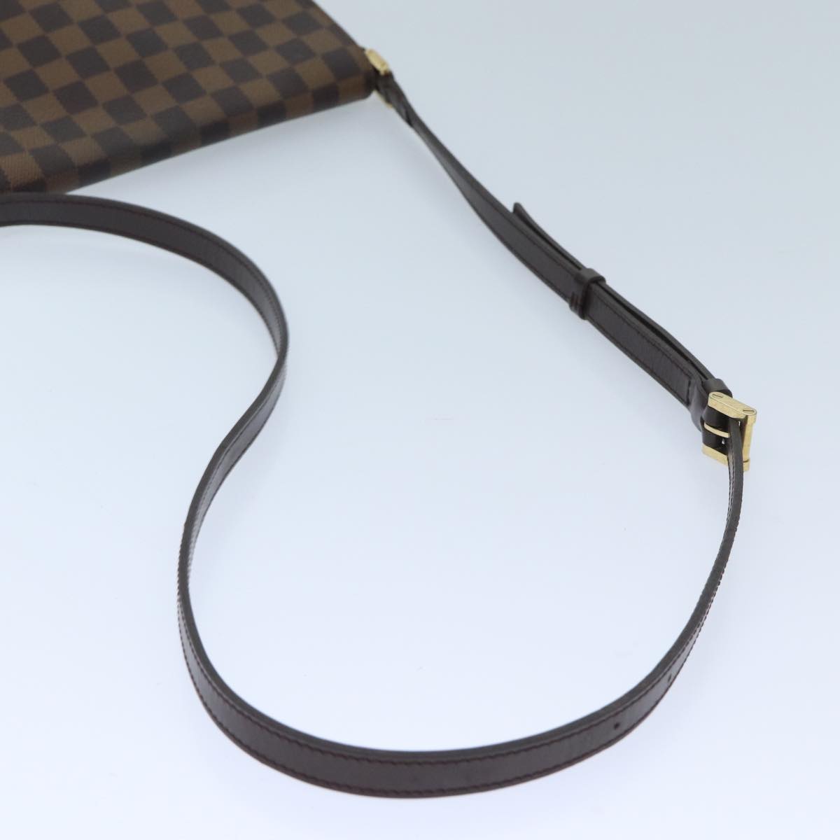 LOUIS VUITTON Damier Ebene Musette Tango Shoulder Bag N51301 LV Auth 69876