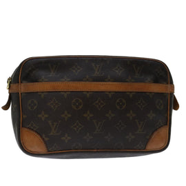 LOUIS VUITTON Monogram Compiegne 28 Clutch Bag M51845 LV Auth 69877