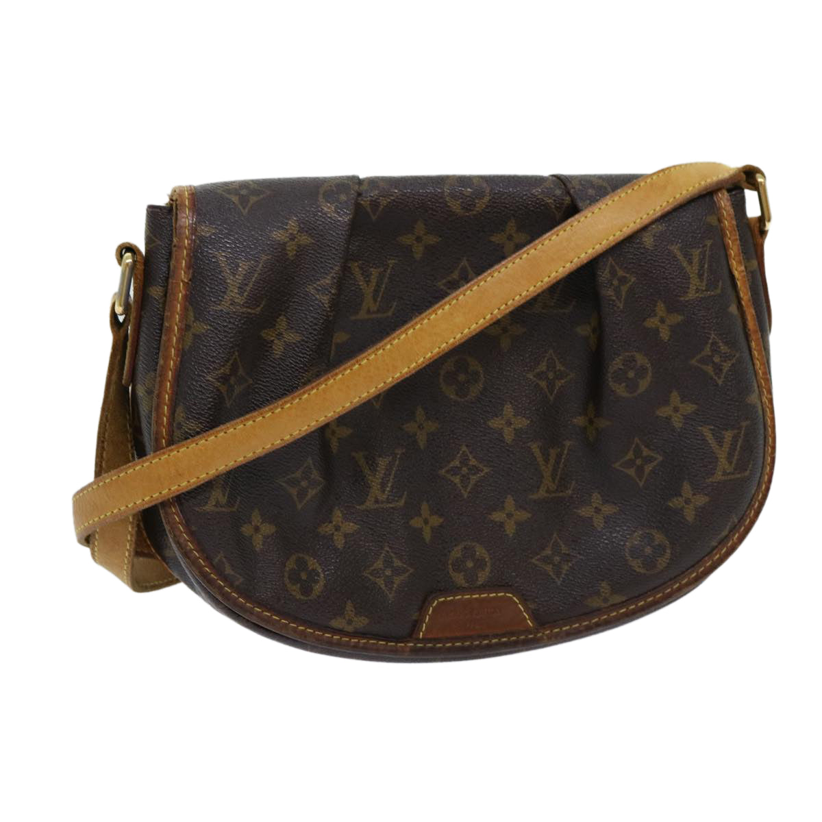 LOUIS VUITTON Monogram Menilmontant PM Shoulder Bag M40474 LV Auth 69878