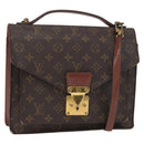 LOUIS VUITTON Monogram Monceau 28 Handtasche 2-Wege M51185 LV Auth 69891-28