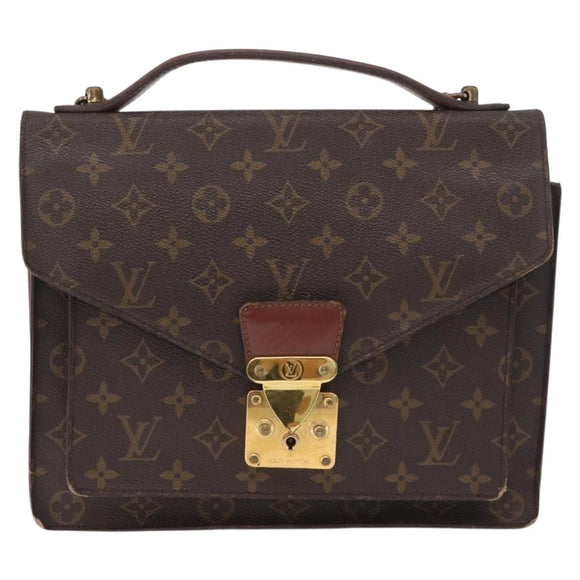 LOUIS VUITTON Monogram Monceau 28 Handtasche 2-Wege M51185 LV Auth 69891