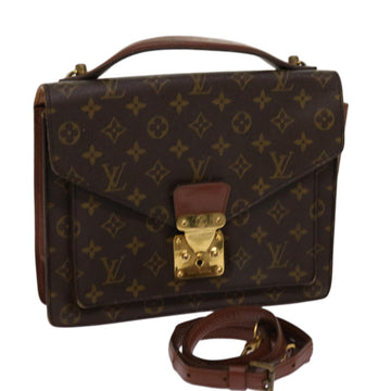 LOUIS VUITTON Monogram Monceau 28 Hand Bag 2way M51185 LV Auth 69891