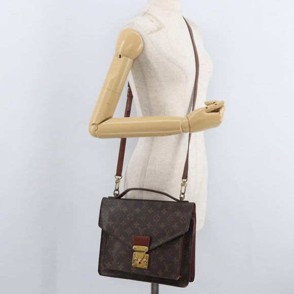 LOUIS VUITTON Monogram Monceau 28 Handtasche 2-Wege M51185 LV Auth 69891