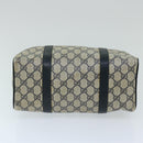 GUCCI GG Supreme Sherry Line Hand Bag PVC Navy Red 40 02 006 Auth 69897-6