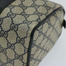 GUCCI GG Supreme Sherry Line Hand Bag PVC Navy Red 40 02 006 Auth 69897-15