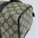 GUCCI GG Supreme Sherry Line Hand Bag PVC Navy Red 40 02 006 Auth 69897-17