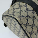 GUCCI GG Supreme Sherry Line Hand Bag PVC Navy Red 40 02 006 Auth 69897-18