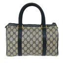 GUCCI GG Supreme Sherry Line Hand Bag PVC Navy Red 40 02 006 Auth 69897-2