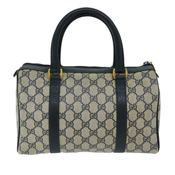 GUCCI GG Supreme Sherry Line Hand Bag PVC Navy Red 40 02 006 Auth 69897 - 0