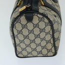 GUCCI GG Supreme Sherry Line Hand Bag PVC Navy Red 40 02 006 Auth 69897-3