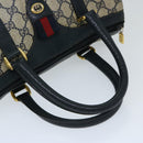 GUCCI GG Supreme Sherry Line Hand Bag PVC Navy Red 40 02 006 Auth 69897-8