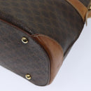 CELINE Macadam Canvas Hand Bag PVC 2way Brown Auth 69898-15