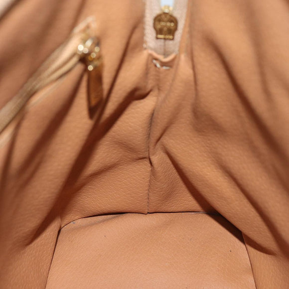 CELINE Macadam Canvas Hand Bag PVC 2way Brown Auth 69898