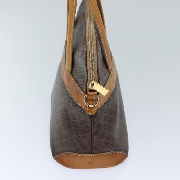 CELINE Macadam Canvas Hand Bag PVC 2way Brown Auth 69898