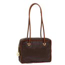 CELINE Macadam Canvas Shoulder Bag PVC Brown Auth 69901-1