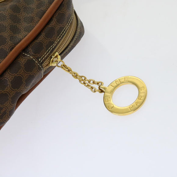 CELINE Macadam Canvas Shoulder Bag PVC Brown Auth 69901