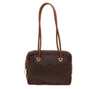 CELINE Macadam Canvas Shoulder Bag PVC Brown Auth 69901-13