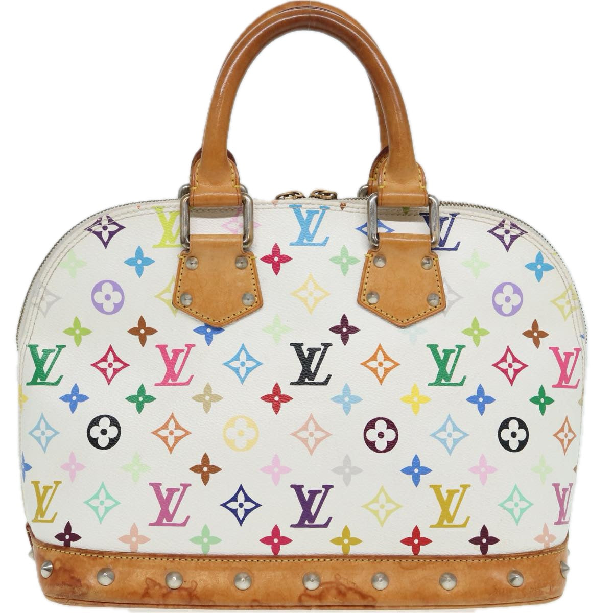 LOUIS VUITTON Monogram Multicolor Alma Hand Bag White M92647 LV Auth 69928 - 0