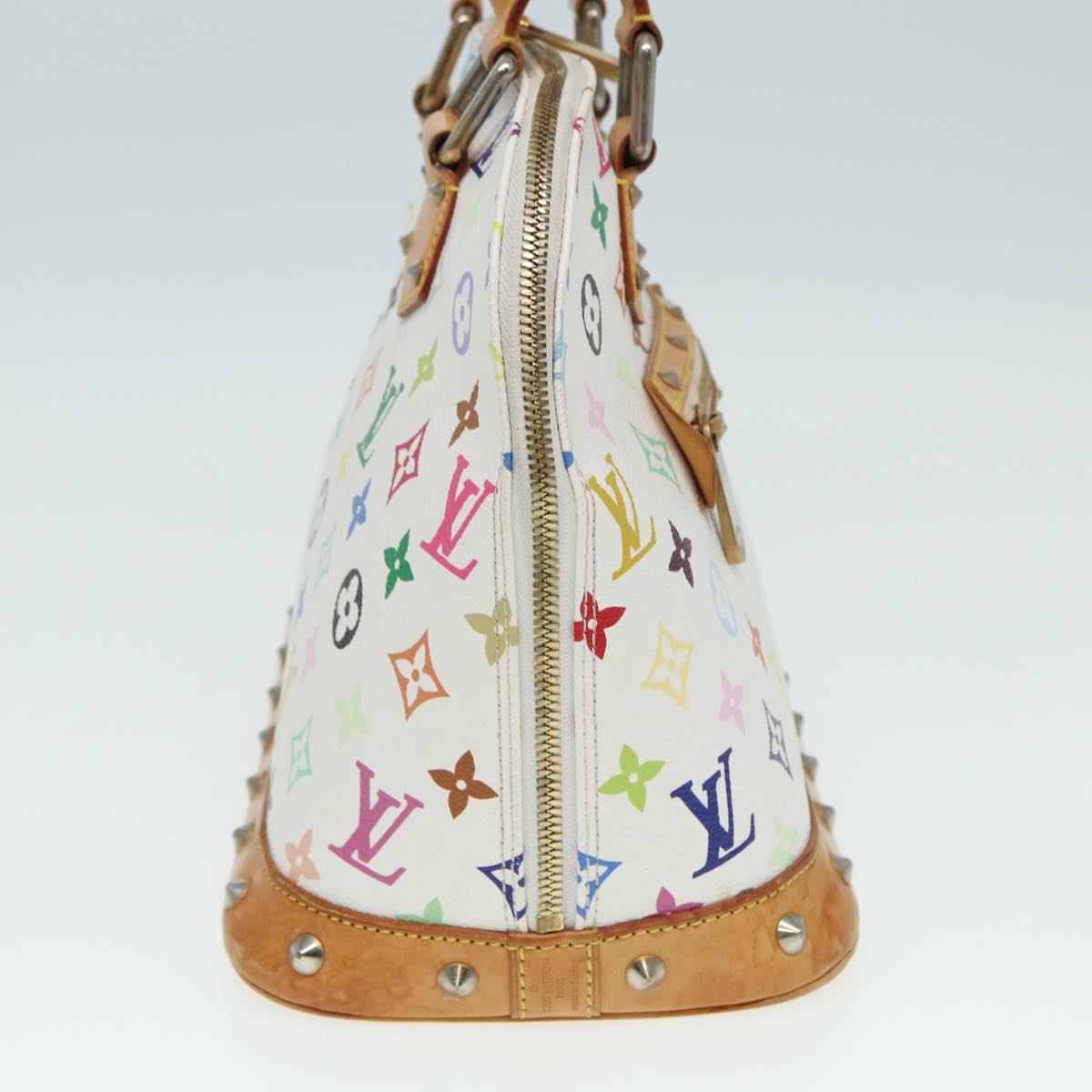 LOUIS VUITTON Monogram Multicolor Alma Hand Bag White M92647 LV Auth 69928