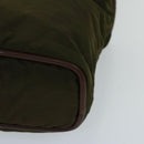 CELINE Hand Bag Nylon Khaki Auth 69940-14