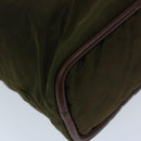 CELINE Hand Bag Nylon Khaki Auth 69940-9