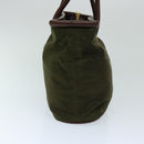 CELINE Hand Bag Nylon Khaki Auth 69940-3