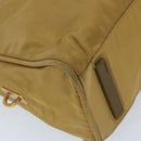 PRADA Hand Bag Nylon Beige Auth 69941-14