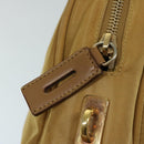 PRADA Hand Bag Nylon Beige Auth 69941-10