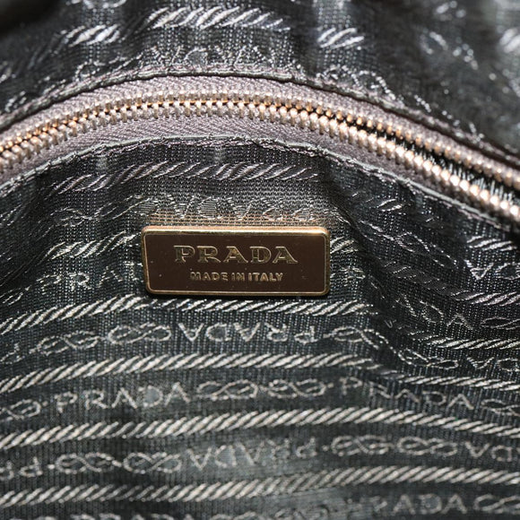 PRADA Hand Bag Nylon Beige Auth 69941