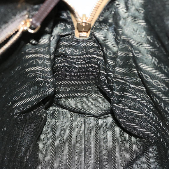 PRADA Hand Bag Nylon Beige Auth 69941