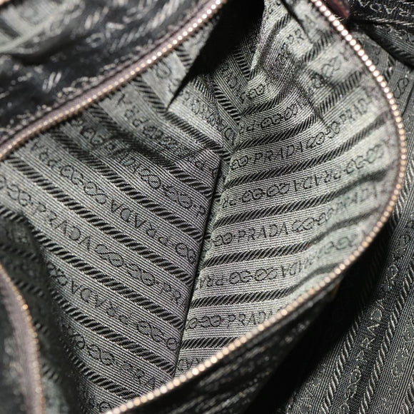 PRADA Hand Bag Nylon Beige Auth 69941