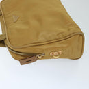 PRADA Hand Bag Nylon Beige Auth 69941-4