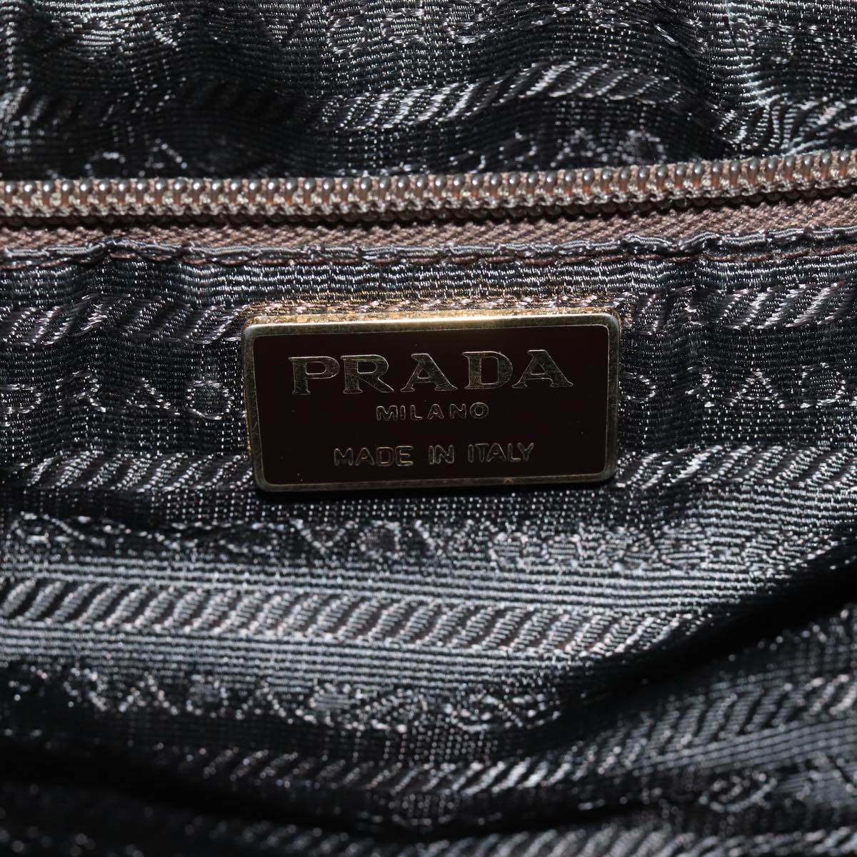 PRADA Chain Backpack Nylon Black Auth 69943