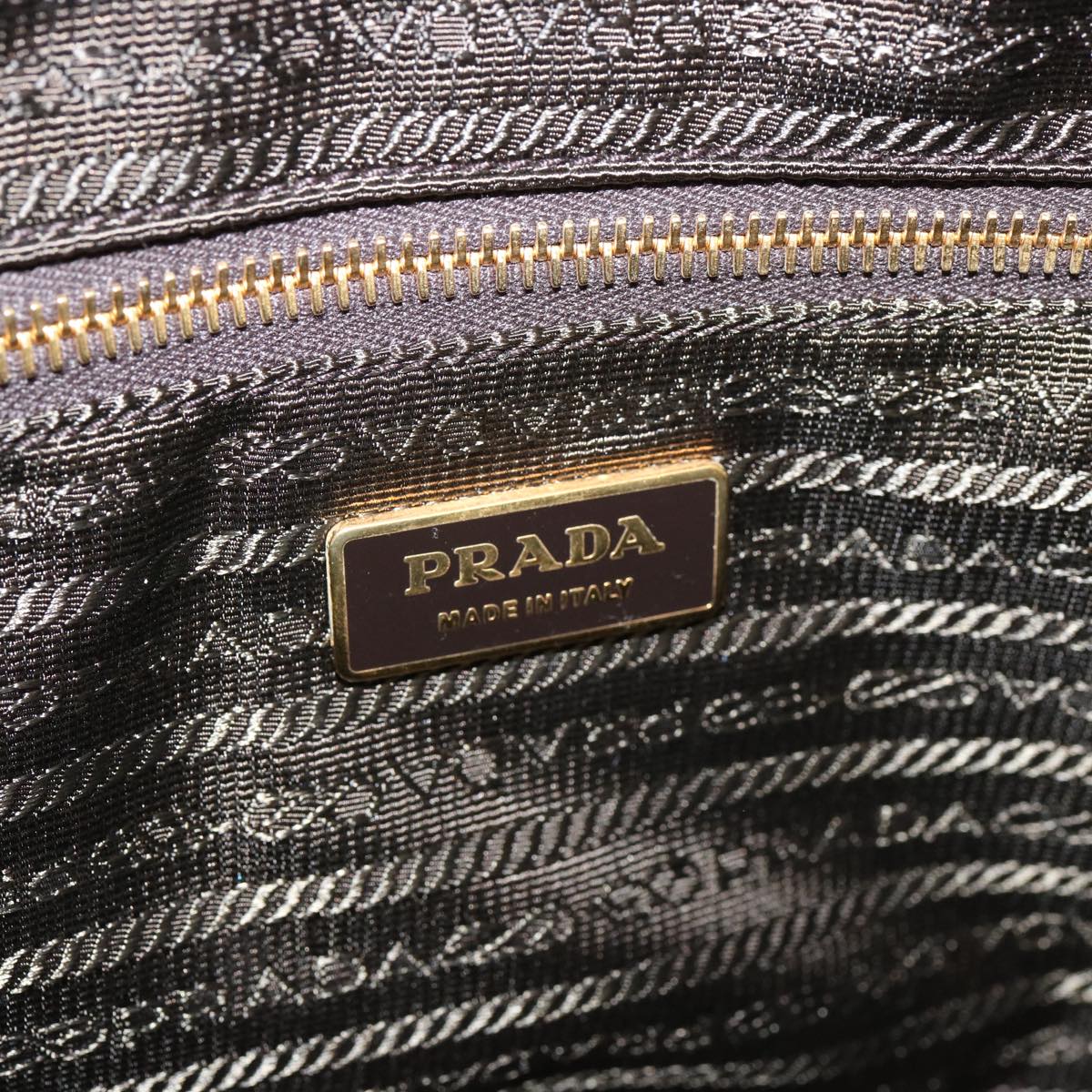 PRADA Hand Bag Nylon 2way Khaki Auth 69944