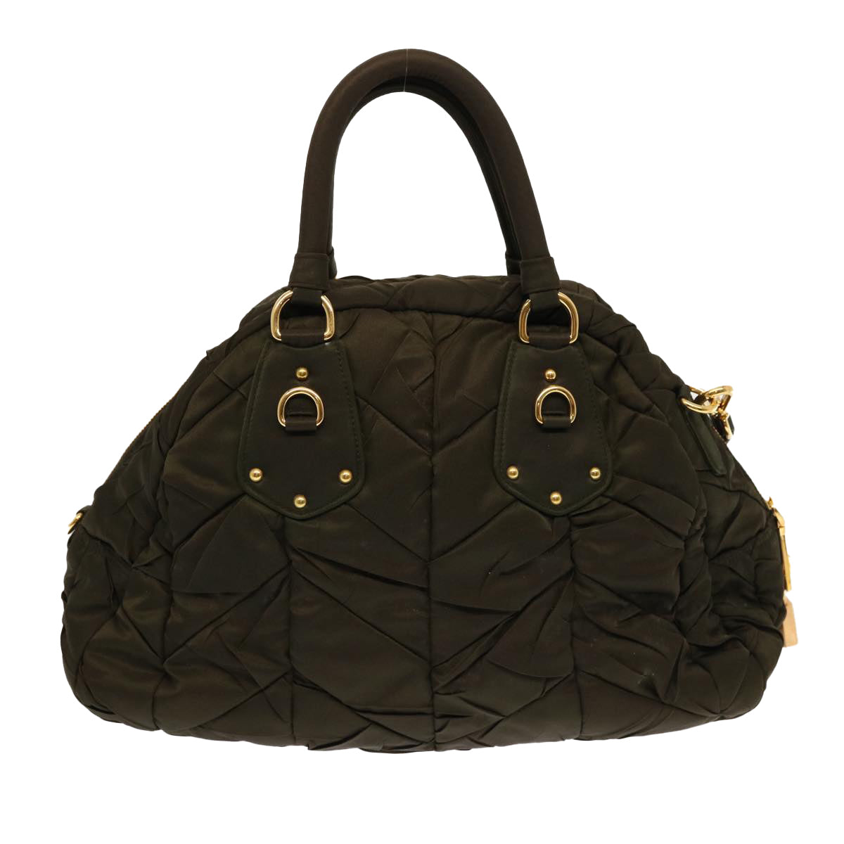 PRADA Hand Bag Nylon 2way Khaki Auth 69944 - 0