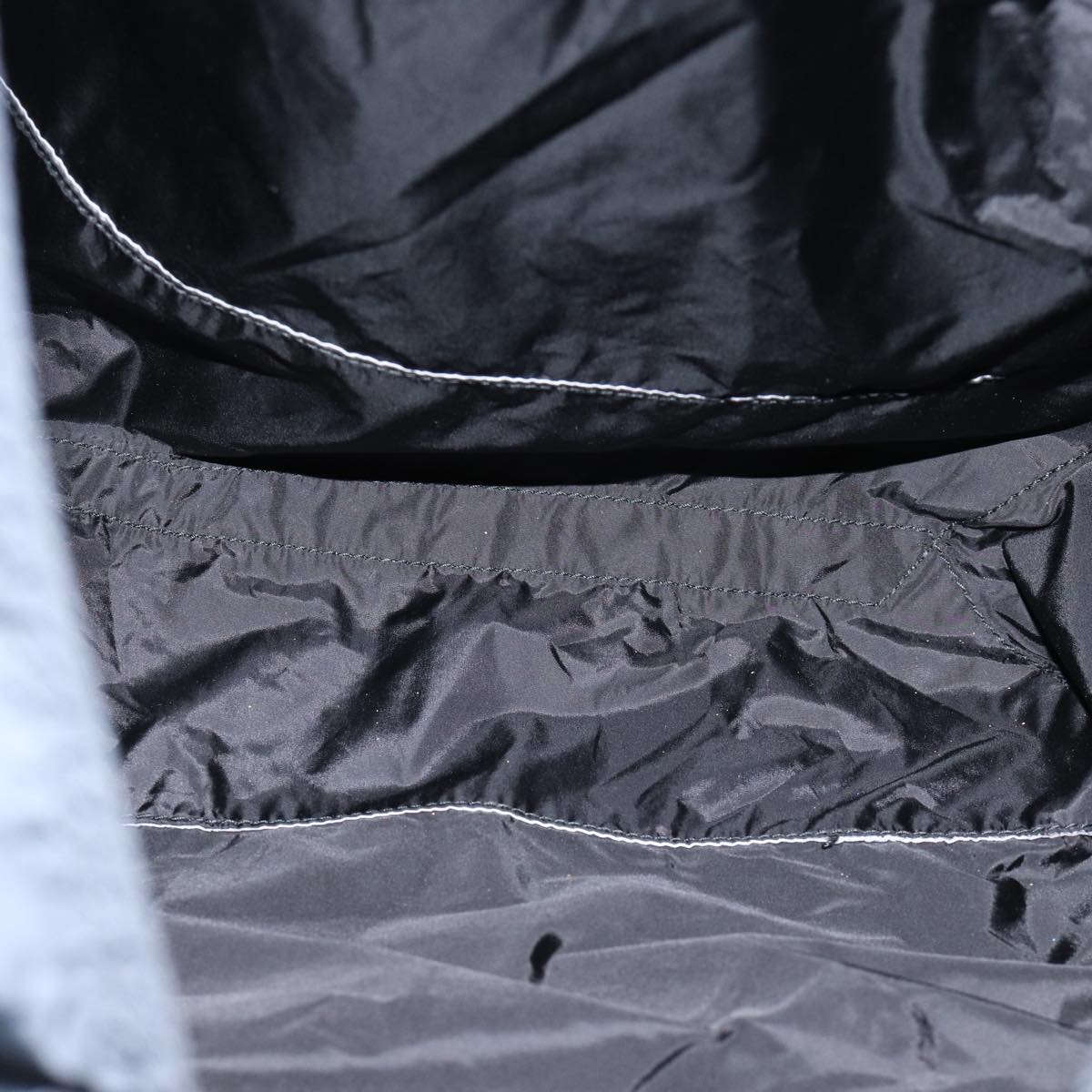 PRADA Tote Bag Nylon Black Gray Auth 69946