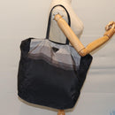 PRADA Tote Bag Nylon Black Gray Auth 69946-20