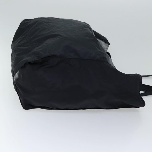 PRADA Tote Bag Nylon Black Gray Auth 69946