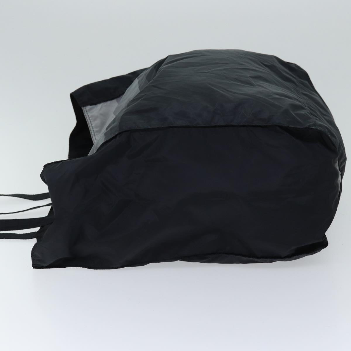 PRADA Tote Bag Nylon Black Gray Auth 69946
