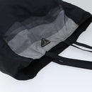 PRADA Tote Bag Nylon Black Gray Auth 69946-6