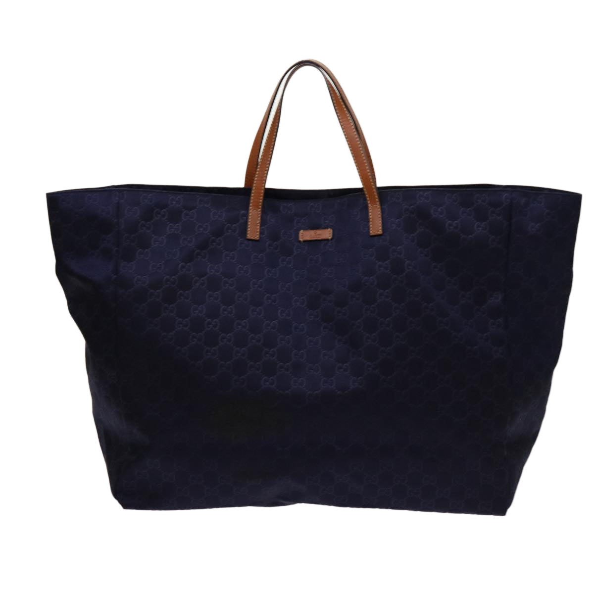 GUCCI GG Canvas Tote Bag Navy 286198 Auth 69951 - 0