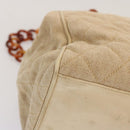 CHANEL Tote Bag Canvas Beige CC Auth 69969-16