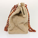 CHANEL Tote Bag Canvas Beige CC Auth 69969-3