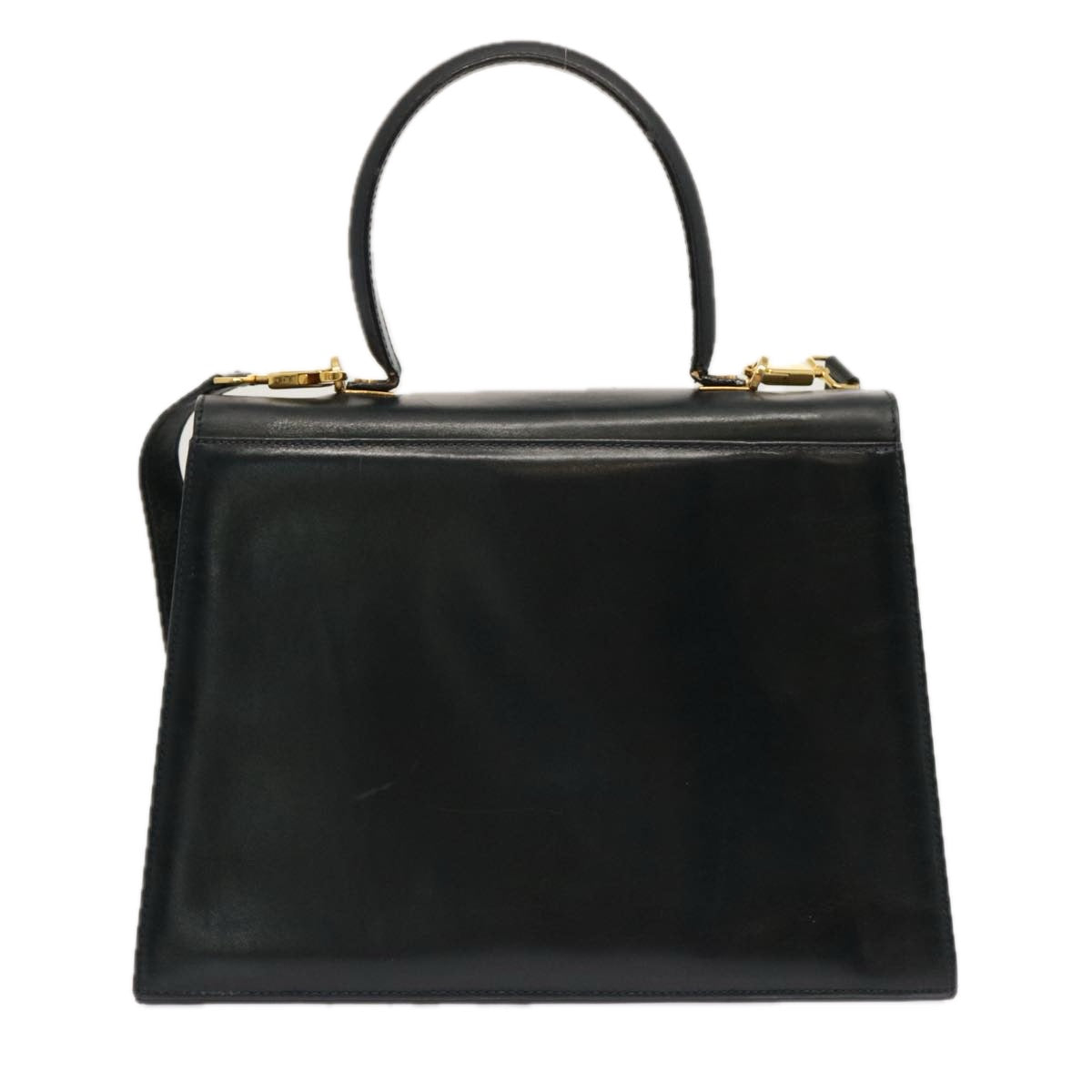 Salvatore Ferragamo Hand Bag Leather 2way Black Auth 69971 - 0