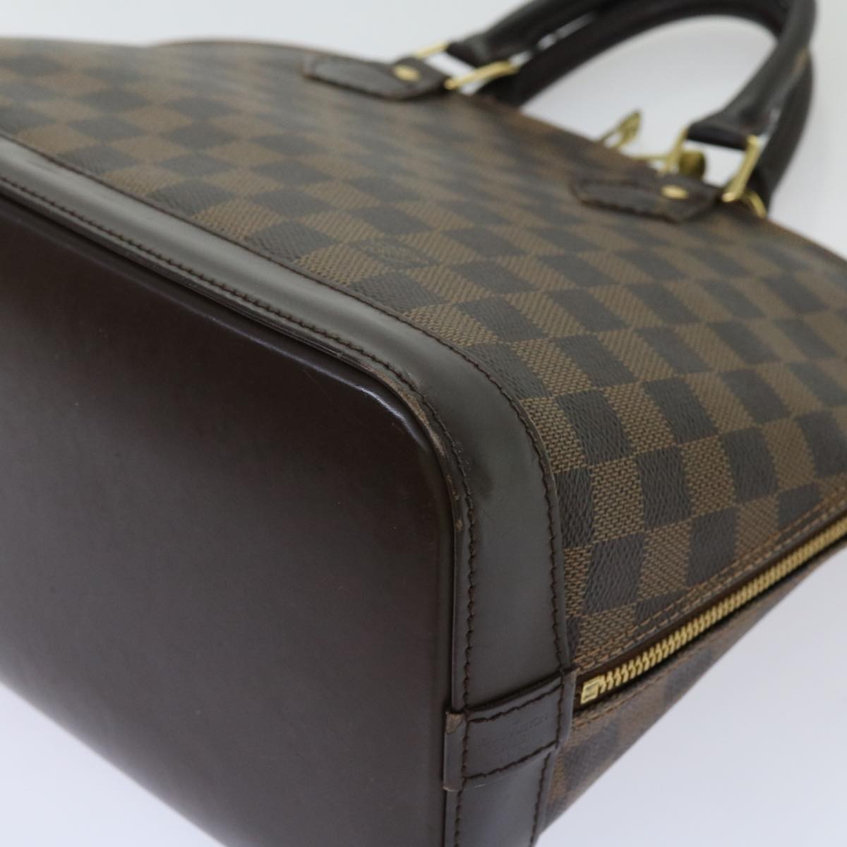 LOUIS VUITTON Damier Ebene Alma Hand Bag N51131 LV Auth 69984