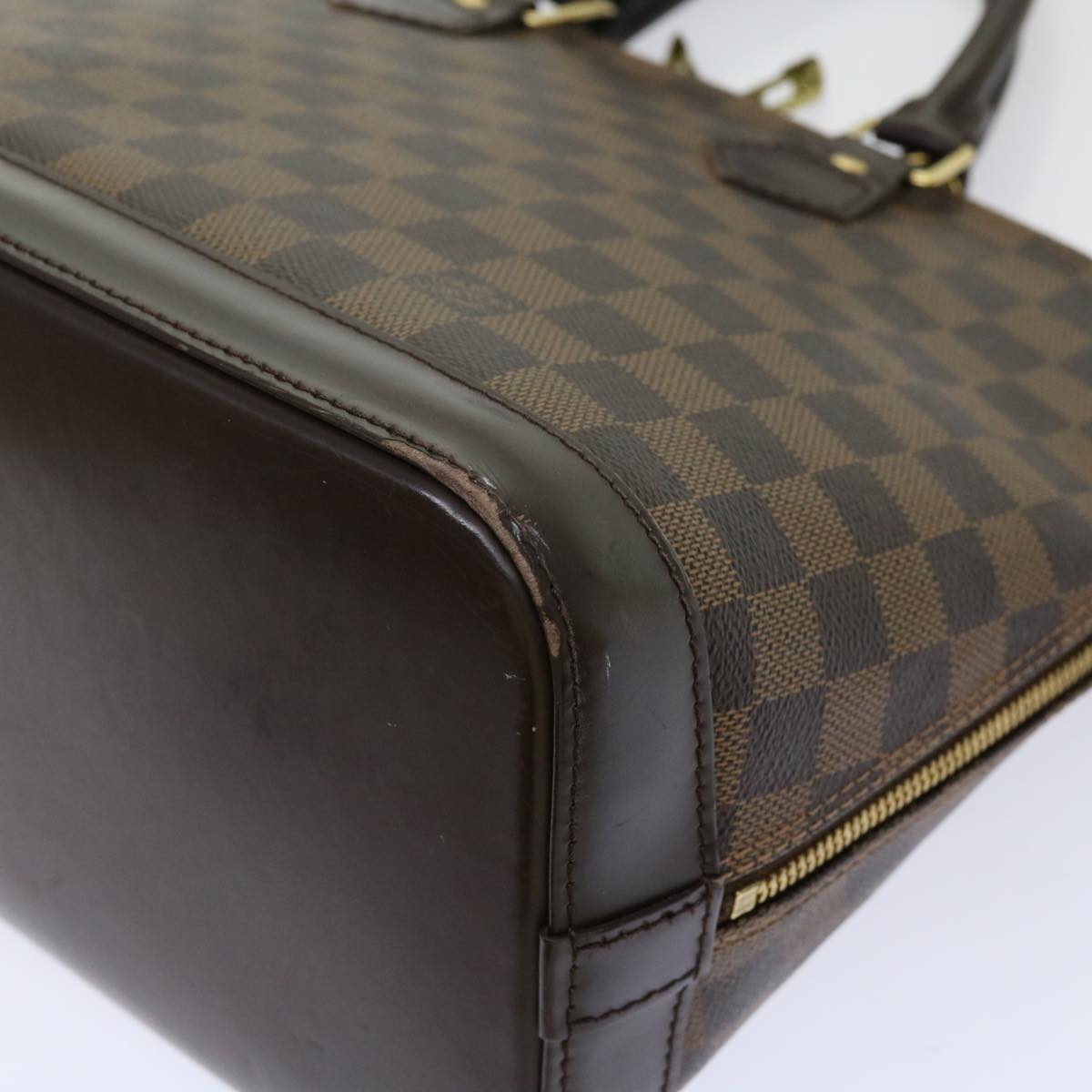 LOUIS VUITTON Damier Ebene Alma Hand Bag N51131 LV Auth 69984