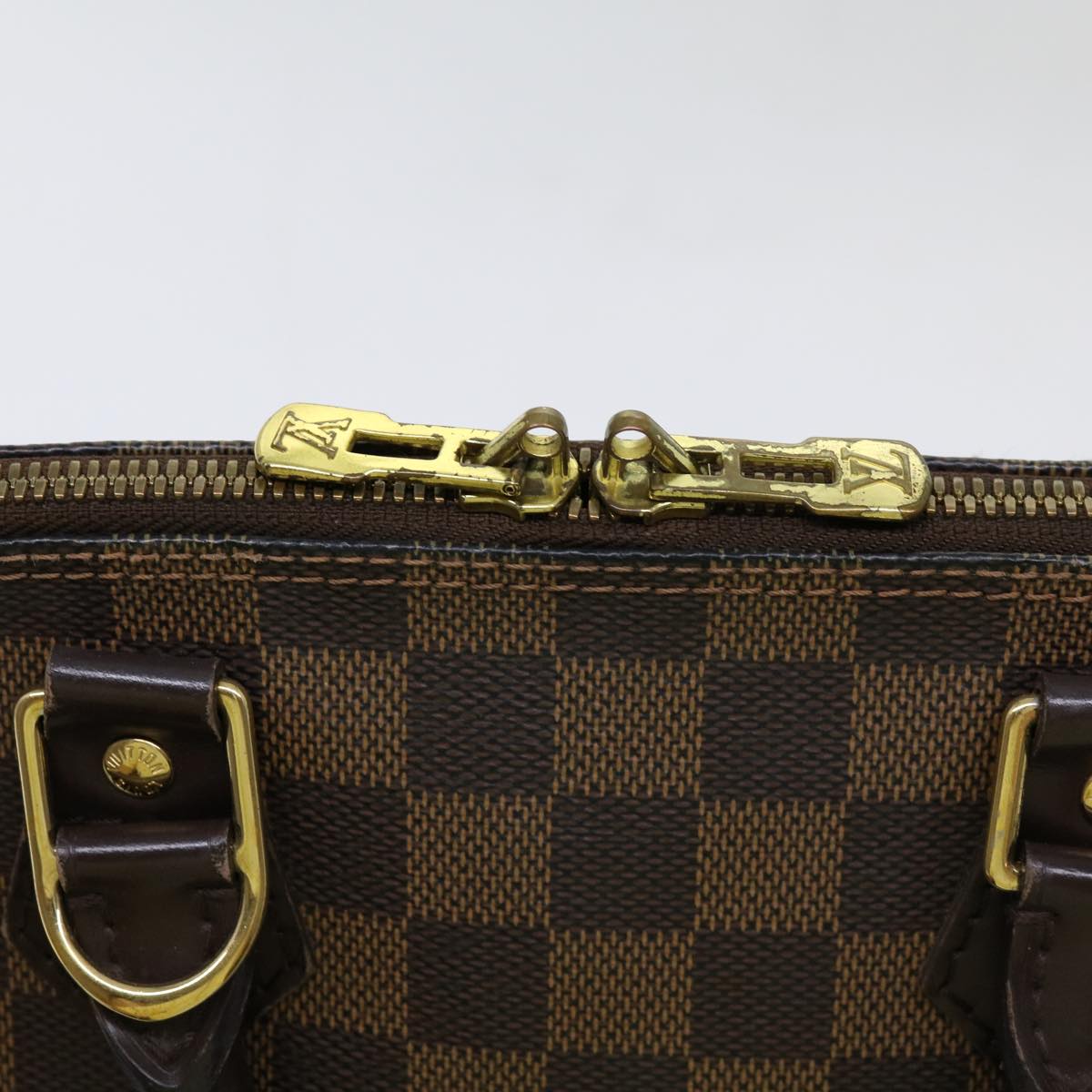 LOUIS VUITTON Damier Ebene Alma Hand Bag N51131 LV Auth 69984