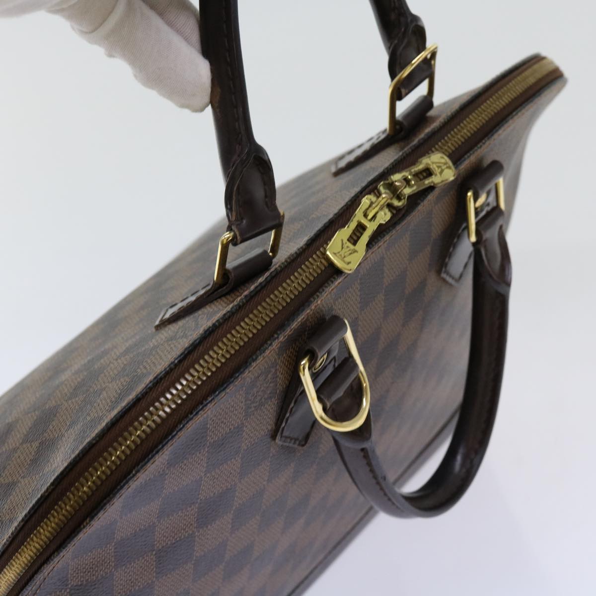 LOUIS VUITTON Damier Ebene Alma Hand Bag N51131 LV Auth 69984